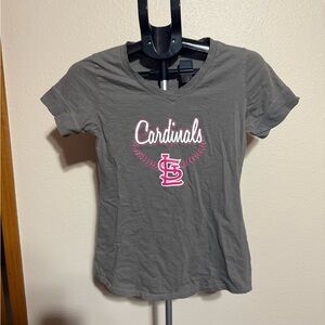 Gray STL Cardinals T-Shirt